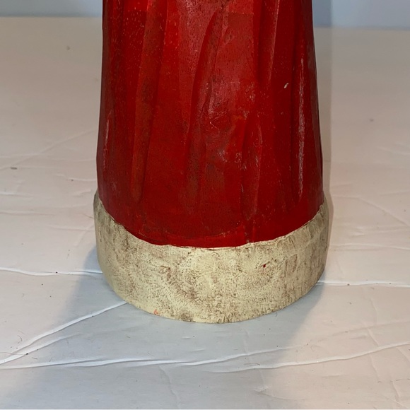 Midwest of Cannon Falls Santa with Christmas Tree Figure Folk Art 12" - Picture 5 of 7